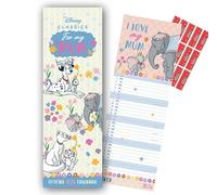 Disney Calendar For My Mum 2026 Slim Wall hanging Calendar Gift Present with Free Organising Stickers Included