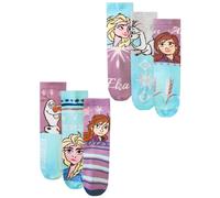 Vanilla Underground Disney Frozen 2 Assorted 6 Pack Girls Elsa, Anna & Olaf Official Character Socks