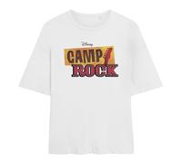 Disney Camp Rock Classic Logo Ladies Oversized T Shirt, White, Medium