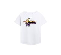 Disney Camp Rock Hannah Montana Logo Ladies Fashion T Shirt, White, Large