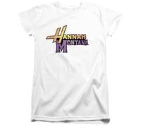 Disney Camp Rock Hannah Montana Logo Ladies T Shirt, White, Large