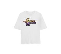 Disney Camp Rock Hannah Montana Logo Ladies Oversized T Shirt, White, Medium