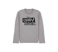 Disney Camp Rock Mono Logo Long Sleeve T-Shirt, Athletic Heather in Light Grey | Size: XL Disney Light Grey XL