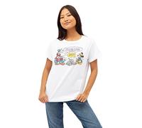 Disney Women's Campfire Mickey T-Shirt, White, Small