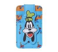 Disney Card Holder Women Slim Compact Wallet Credit Small Snap Travel, Goofy Blue Orange, Card Holder
