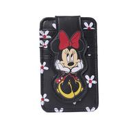 Disney Card Holder Women Slim Compact Wallet Credit Small Snap Travel, Minnie Mouse Black, Card Holder