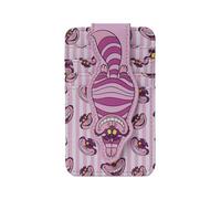 Disney Card Holder Women Slim Compact Wallet Credit Small Snap Travel Novelty, Cheshire Cat Pink, Modern Card Holder