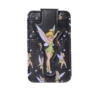 Disney Card Holder Women Slim Compact Wallet Credit Small Snap Travel, Tinker Bell Black
