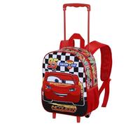 Disney Cars 3 Racer-Small 3D Backpack with Wheels, Red, 26 x 34 cm, Capacity 7 L