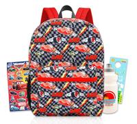 Disney Cars Backpack for Kids - Bundle with 16" Lightning McQueen Backpack Plus Water Bottle, Stickers, More | Pixar Cars School Bag for Boys