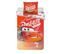 Disney Cars Bedlinen Set for Junior Bed | Duvet Cover 100x135 cm with Pillowcase 40x60 cm, 100% Cotton | Soft & Breathable Kids Bedding Set Lightning McQueen | Toddler Cot Bedding