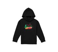 Disney Cars Christmas Highway To Holiday Fun Lightning Mcqueen Youth Kids Pull-Over Hoodie, Black | Size: 5-6 Years Disney Black 5-6 Years