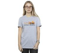 Disney Cars Explore The Open Road Cotton Boyfriend T-Shirt In Grey Grey S