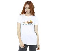 Disney Women's Cars Explore The Open Road Cotton Boyfriend T-Shirt in White | Size: Medium Disney White M