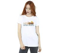 Disney Cars Explore The Open Road Cotton Boyfriend T-Shirt In White White XL