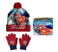 Disney Cars Hat Snood and Gloves Set (Red, M)