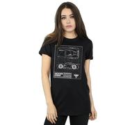 Disney Cars Jackson Storm Blueprint Cotton Boyfriend T-Shirt In Black Black XXL