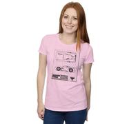 Disney Cars Jackson Storm Blueprint Cotton T-Shirt In Baby Pink Baby Pink S