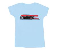 Disney Cars Jackson Storm Stripes Cotton T-Shirt In Baby Blue Baby Blue M
