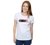Disney Cars Jackson Storm Stripes Cotton T-Shirt In White White L