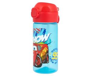 Disney Cars Kachow 420ml Polypropylene Water Bottle with Pop Up Lid and Straw by Polar Gear, Featuring Lightening McQueen, Ages 48+ Months