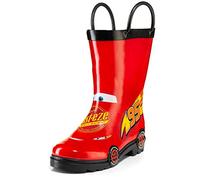 Disney Cars Kids Lightening McQueen Rust eze Boys Waterproof Easy-On Red Rubber Rain Boots - Size 13 Little Kid