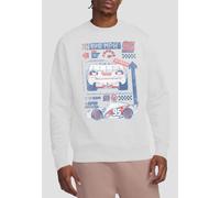 Disney Cars Lightning McQueen 198 Sweatshirt, White | Size: Large Disney White L