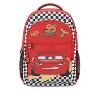 Disney Cars Lightning McQueen Backpack for Kids | Large School Backpack | 2 Compartments with Front Pocket & Side Mesh Pocket | Adjustable Shoulder Straps | Cars School Bag for Boys