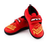 Disney Cars Lightning McQueen Boys Slippers | Kids Easy Fasten Slip On Slippers Shoes | Soft Warm Indoor Footwear