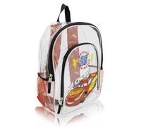 Disney Cars Lightning McQueen Clear 16" School Backpack for Boys and Girls