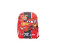 Disney Cars Lightning McQueen Kids Backpack - Red Boys School Bag Rucksack for Travel with Mesh Side Pocket