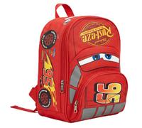 Disney Cars Lightning McQueen Kids Backpack, Red School Backpack for Boys, Lightweight Preschool Kindergarten Bookbag with Front Pocket, Travel Daypack