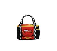 Disney Cars Lightning McQueen Lunch Box for Kids - Insulated Lunch Bag with Bottle Holder, Checkered Flag Handles, Mesh Side Pocket - Boys Girls Kids Lunch Bag