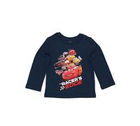 Disney Cars Lightning McQueen Toddler Long Sleeve T-Shirt Tee (5T, Navy)