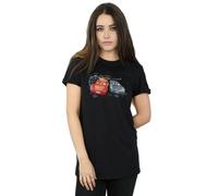 (3XL, Black) Disney Womens/Ladies Cars Lightning Vs Storm Cotton Boyfriend T-Shirt
