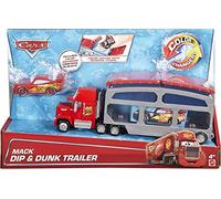 Disney Cars Mack Dip and Dunk Trailer, can transport and transform, colour change Mc Queen car, CKD34