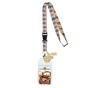 Disney Cars Mater Radiator Springs Lanyard ID Badge Holder with 3" Rubber Tow Mater Charm
