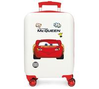 Disney Cars McQueen Cabin Suitcase for Children, Made of ABS, a Durable and Lightweight Material, Four Double Wheels, Combination Lock, by Joumma Bags