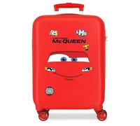 Disney Cars McQueen Cabin Suitcase for Children, Made of ABS, a Durable and Lightweight Material, Four Double Wheels, Combination Lock, by Joumma Bags