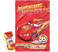Disney Cars McQueen Microflannel Fleece Blanket 100×150 cm | Ultra Soft 100% Polyester Fluffy Throw Blanket | Lightweight & Warm Kids Blanket for Bedroom & Nap Time | Official Cars Licensed