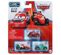 Disney Cars Mini Racers 3 Pack (Grc Racers 1 Francesco Bernoulli, Lightning McQueen and Carla Veloso)