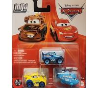 Disney Cars Mini Racers 3 Pack Sponsored by Dino Rotor Turbosky Dinoco Cruz Ramirez Dinoco Lightning McQueen