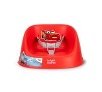 Disney Cars My Spot Easy-Clean Baby Booster Feeding Chair, 3-Point Harness, Washable Removable Straps, Red, by Bright Starts