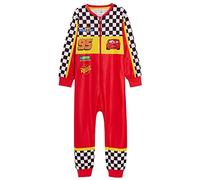 Disney Cars Onesie for Boys Racing Car Driver Dress Up All In One Kids Lightning McQueen Race Suit Warm Fleece Sleepsuit Pjs 4-5 Years Red