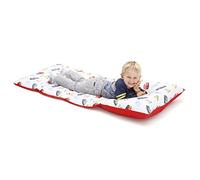 Disney Cars Padded Toddler Easy Fold Nap Mat with Attached Pillow Case - Navy,Red