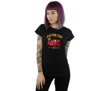 Disney Cars Piston Cup Champion Cotton T-Shirt In Black Black