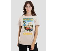 Disney Cars Porto Corsa Poster Ladies T Shirt, Natural, XX-Large