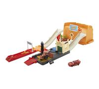 Disney and Pixar Cars Toys, Track Set and Storage with Lightning McQueen Toy Car, Race and Go Playset, HDN02