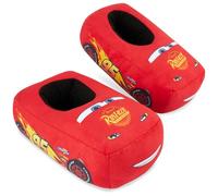Disney Cars Slippers Boys, 3D Plush Slip On Mules, House Slippers Non Slip, Lightning McQueen Indoor House Shoes, Gifts for Boys (12/13 UK, Red)