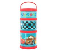 Disney Cars Snack Stack - 3 Stackable Snack Containers with Secure Lids, Lightning McQueen, Tow Mater & Cruz Ramirez Design, BPA Free